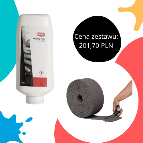 Włóknina szara S Ultra Fine w rolce + pasta matująca Colad 